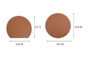 Set de table en cuir PU, set de table unique pour salle à manger, set de table rond de haute qualité - Product Image 6