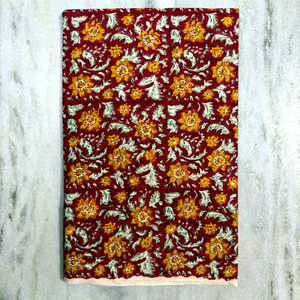Tela estampada a mano de Jaipur, hermosa tela decorativa de algodón con estampado floral hecho a mano, para confección de vestidos, textiles para el hogar, estampado personalizado - Product Image 1