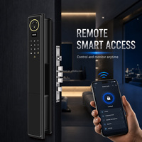 Serrure de porte intelligente à reconnaissance faciale 3D, empreinte digitale par veine palmaire, mot de passe, WiFi, application Tuya pour porte en bois ou en aluminium