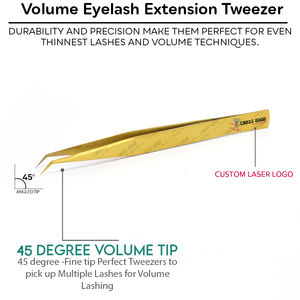 แหนบขนตาซุปเปอร์แหนบขนตาสําหรับต่อขนตาพร้อมต่อขนตา รวมด้ามจับไฟเบอร์ 90 องศา - Product Image 5