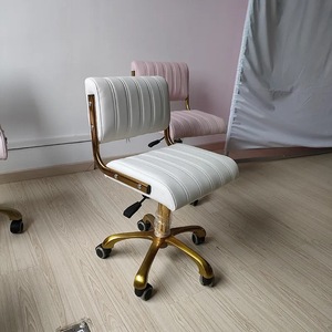 Nail Salon Furniture Barber Shop Small Technician Chair <b>Stool</b> Luxury pink Leather Adjustable Height Pedicure <b>Stool</b> - Product Image 2