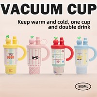 Conception moderne de Zhikou haute apparence tout est géant voiture tasse à eau grande capacité en acier inoxydable paille vide Thermos tasse fête utilisation