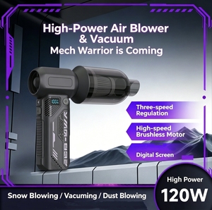 Nuovo Prodotto Great Roc: Soffiatore e Aspirapolvere Portatile Wireless 2 in 1, 4000mAH, Funzione Soffiante e Aspirante, 130000 Giri/min - Product Image 5