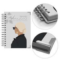 Ensemble de journaux personnels pour filles noires spirales personnalisées 2026 2027