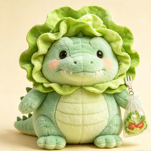 Peluche animale en forme <span class=keywords><strong>de</strong></span> <span class=keywords><strong>chou</strong></span>, série <span class=keywords><strong>de</strong></span> poupées mignonnes : Renard, Cochon, Crocodile, Husky, Pingouin, Personnalisable - Product Image 3