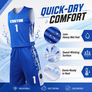 Set di Uniformi Personalizzate per Squadre di Basket Tropicali, Maglia e Pantaloncini Ultra Leggeri e Traspiranti, Asciugatura Rapida per Clima Caldo, Sublimazione su Rete, Basso MOQ - Product Image 3