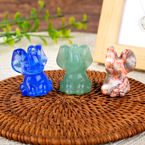 Vente en gros de sculptures miniatures en cristal écologiques de haute qualité, éléphant avec technique de mosaïque pour la décoration de la maison - Product Image 4