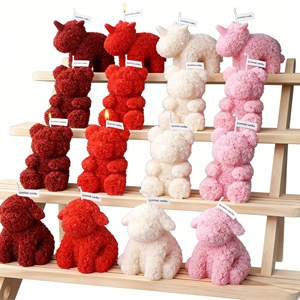 Bougie artisanale en cire de soja en forme de coquillage, vente chaude, cadeaux ours en rose pour la décoration, ornements créatifs pour la maison pour Noël et Thanksgiving - Product Image 4