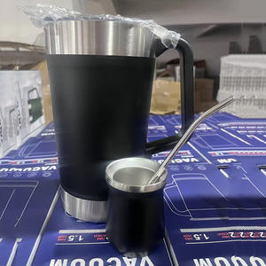 Juego de Tazas <span class=keywords><strong>Mate</strong></span> de Gran Capacidad con Asa, Termo de Acero Inoxidable de Vacío para Café y Cerveza, Mantiene la Temperatura por 6 Horas, Exclusivo para Comercio Transfronterizo - Product Image 5