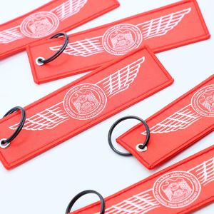 Porte-clés personnalisé avec logo, étiquette de vol tissée sur le thème des compagnies aériennes pour événements aériens et cadeaux promotionnels - Product Image 2