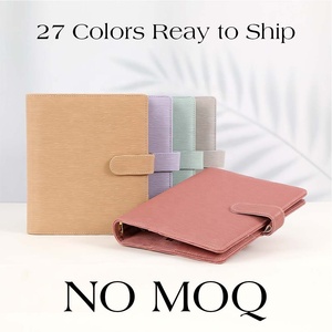 Hongbo bán chạy nhất 27 màu Saffiano Epi da 6-Gold-Ring A5 chất kết dính cho các trang theo thẻ như Xmas/văn phòng/quà tặng trường học - Product Image 2