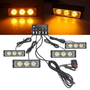 KEBOSIED Nuevo 3LED flash coche luz trasera 4 * 3LED luz de advertencia en la luz flash neta 1 a 4 luces laterales - Product Image 5