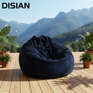 Disian Grand pouf d'extérieur en tissu moderne en forme de poire pour enfants et adultes - Product Image 2