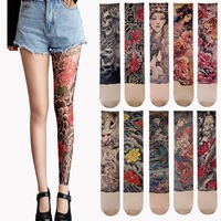Collants fins d'été à motif de dessin animé imprimé numérique 360°, sans couture, anti-accrocs, résistants aux chocs, à la mode