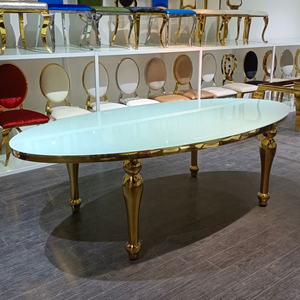 <strong>Mesas</strong> Para Eventos Luxury Oval Glass Wedding Dining <strong>Table</strong> - Product Image 2