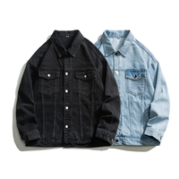 EJ-004 unisexe Style surdimensionné Denim veste de luxe femmes Jeans vestes logo Patch mode vestes hommes