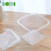 Boîte carrée transparente pour petits gâteaux, emballage de fruits, pâtisserie, vente en gros, 10 pièces