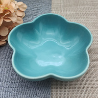 OEM ODM Nouveau Bol en Céramique Créatif en Forme de Fleur de 12 cm, Assiette en Céramique à Couleur Dégradée Personnalisée, Couleur Macaron, pour Vaisselle de Table