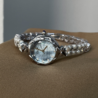 Montre bracelet en perles rondes bleues CILOA, mode féminine, personnalisable, décontractée, étanche, montre à quartz de haute qualité