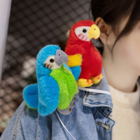 Zoo Collection debout épaule aimant adsorption peluche perroquet poupées fête jouet promotionnel