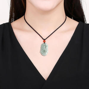 Pendentif en jadéite naturelle UNISEXE vert clair, douze animaux du zodiaque, style chinois, design original, cadeau avec certificat d'évaluation SX08 - Product Image 5