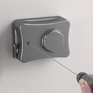 <span class=keywords><strong>Corde</strong></span> <span class=keywords><strong>à</strong></span> <span class=keywords><strong>Linge</strong></span> <span class=keywords><strong>Rétractable</strong></span> et Invisible Murale, Séchoir Réglable pour Salle de Bain et Rangement - Product Image 1