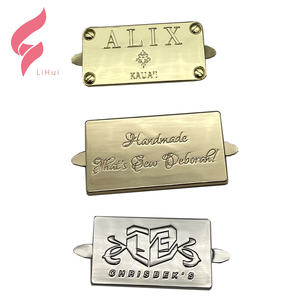 ป้ายยี่ห้อแผ่นโลหะนิกเกิลฟรีโลโก้ออกแบบเองได้เป็นมิตรต่อสิ่งแวดล้อมสำหรับกระเป๋าถือกระเป๋าสตางค์สังกะสีทอง - Product Image 5