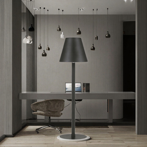 Minimalist Black Metal Floor Lamp Cone Shade LED 2700K Soft Warm White Light Living Room Desk Lamp AC 220V <b>Switch</b> <b>Control</b> - Product Image 3