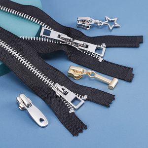 Customized logo Open End/closed-end Nylon <strong>Zipper</strong> Coil <strong>Zipper</strong> With Auto Lock Slider for Garment Bags - Product Image 2