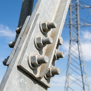 M16 M20 M22 M24 Anti-Vibration Class 8.8 Carbon Steel HDG Structure Hex <b>Bolt</b> with Nuts for Telecommunication <b>Tower</b> - Product Image 3