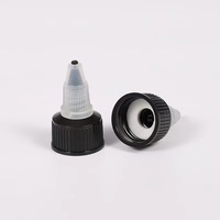 Bouchon de buse torsadé noir 20mm 24mm 28mm bouteille 20-410 24-410 28-410 capuchon de bec de traitement de finition de cou