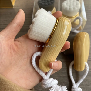 แปรงทำความสะอาดใบหน้าด้ามไม้ไผ่สำหรับทำความสะอาดผิวหน้าแปรงทำความสะอาดแบบแห้งทั่วดวงตาสำหรับการดูแลผิวหน้า - Product Image 4