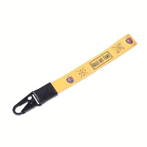 Newest Fashion Embroidered Woven Short Climbing Carabiner Keychain - Product Image 1