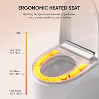 WC intelligent entièrement automatique à nettoyage autonettoyant, monobloc électrique, à poser au sol, pour salle de bain de luxe et hôtellerie haut de gamme