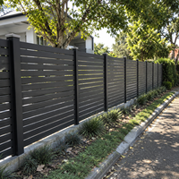 Clôture de jardin horizontale en aluminium premium avec lames pour l'intimité |   Panneaux de séparation en métal au design minimaliste, hauteur et largeur personnalisées