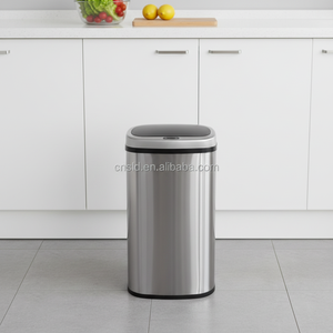 Poubelle intelligente à capteur 50L en acier inoxydable, la plus vendue en 2026, avec couvercle, fonctionnant sur piles, <span class=keywords><strong>pour</strong></span> cuisine, maison et bureau - Product Image 1