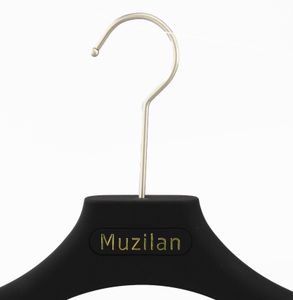 Abiti da sposa moderni squisiti da donna cappotto appendiabiti in plastica rivestita in gomma con Logo personalizzato in velluto antiscivolo - Product Image 5