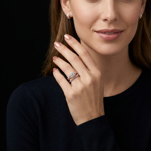 14k 18k Rose Gold Lab Grown Diamond Cushion Halo Wedding Set Infinity Criss <b>Cross</b> Engagement <b>Ring</b> Pave Bridal Jewelry for Women - Product Image 1