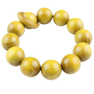สร้อยข้อมือลูกปัดไม้สีทอง 12 มม. รูปทรงลูกบอล เครื่องประดับสวมใส่ได้ทุกวันสำหรับทุกเพศ ฮั่งโจว แหล่งกำเนิดสินค้า HJMPH2012 - Product Image 2