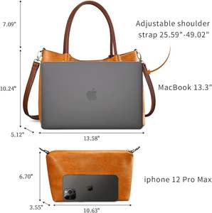 Sacs à main et portefeuilles en cuir végétalien sur mesure pour femmes - Écologiques, imperméables, avec fermeture éclair, sacs fourre-tout, sacs à bandoulière, sacs à main - Product Image 3