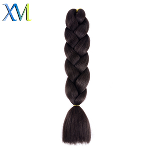 Cabello de ganchillo único para mujer negro de fibra <span class=keywords><strong>Extra</strong></span> larga preestirada sintética súper trenzada 165g 82 pulgadas - Product Image 1