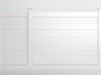 Pagar Privasi PVC Modern Premium dengan Kisi Horizontal Dekoratif