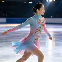 Costume de patinage artistique blanc à plumes, manches longues en maille, dos profondement ouvert, jupe ornée de strass pour adultes et enfants, pour concours et spectacles de danse sur glace