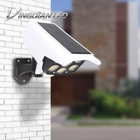 Dingdian LED nouveau design77 étanche LED lolar surveillance éclairage de sécurité capteur de mouvement solaire applique murale extérieure.