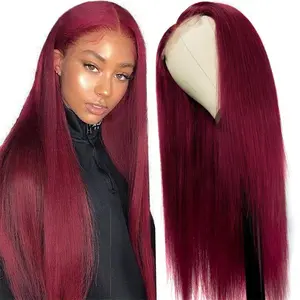 99J T-part HD Straight Cheap Lace Frontal Wigs Vendor 100% Virgin Human Hair Transparent Lace Front Wigs For Black Women