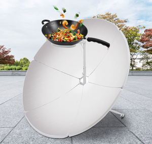 Cuisinière <span class=keywords><strong>solaire</strong></span> thermique ronde de 1,5 mètre de diamètre, 1500W, pour faire bouillir de l'eau, faire cuire le porridge, les pains vapeur, faire griller et faire sauter les aliments - Product Image 5