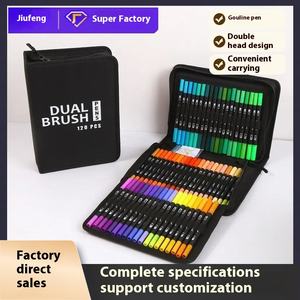 Set de Rotuladores de Acuarela Lavables para Niños, Marcador de Contorno a Base de Agua con Bolígrafo de Color, Papelería a Prueba de Aceite para Pintura Completa, Regalo para <span class=keywords><strong>Marcadores</strong></span> de Arte - Product Image 2