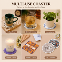 Sous-verres en papier personnalisés de qualité alimentaire, imprimés, jetables, pour mariage, fête, hôtel, maison, écologiques, recyclables, biodégradables