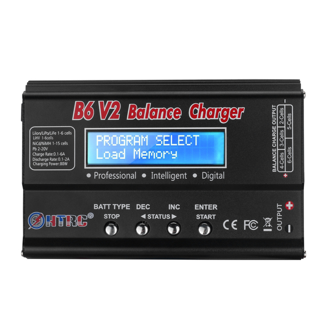HTRC IMAX B6 V2 Professional 80W Digital Balance Charger Discharger Plastic Remote Control Aircraft (RC Airplane) Parts for LiFe