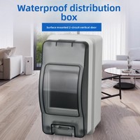 Boîtier de distribution IP65 HT-2 pour disjoncteur MCB 2P en plastique, montage en saillie, type C45, boîtier de commutation aérien